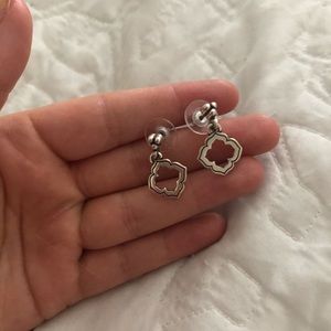 Brighton silver dangle earrings & pearl studs